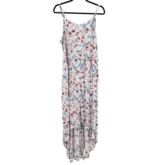 Torrid Maxi Challis Smocked Hi Low Sleeveless Floral Dress Size 3X - Picture 1 of 8